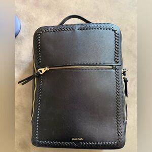 Calpak Kaya 15” Lap Top Black Backpack with Gold Accents